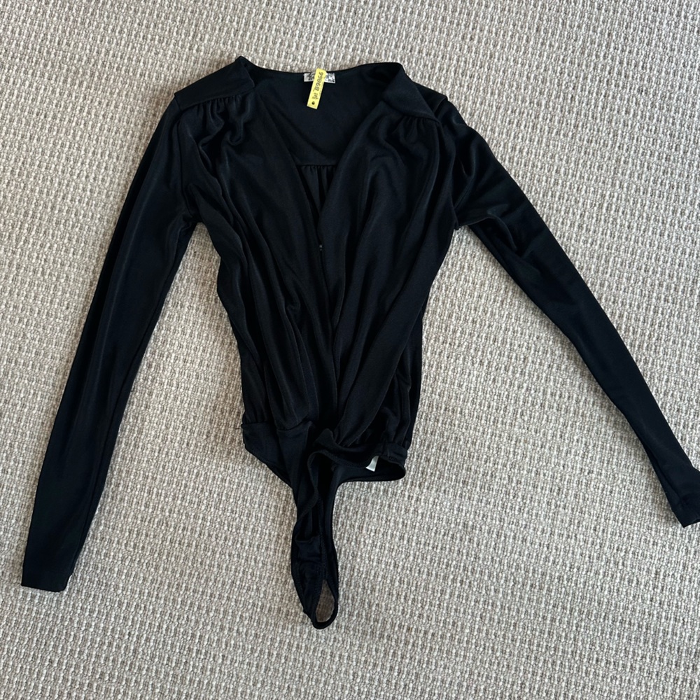 free people black bodysuit